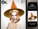 Sims 4 — orange hat v1 Adult by Mydarling20 — new mesh base game compatible all lods all maps 5 colors this hat doesn't