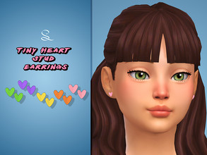 Sims 4 — Tiny Heart Stud Earrings for Adults by simlasya — All LODs New mesh 10 swatches Teen to elder HQ compatible