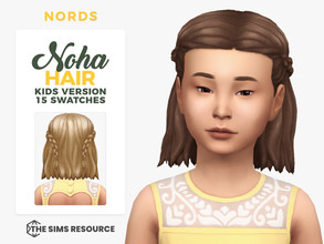 Sims 4 — Noha Hair for Kids by Nords — Sul sul, here's a beautiful medium hairstyle for male and female children that