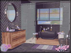 Sims 4 — Skara by ArwenKaboom — Modern new bathroom in multiple recolors, all base game compatible. You can search all