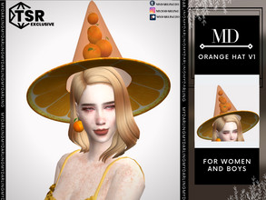 Sims 4 — orange hat v1 Adult by Mydarling20 — new mesh base game compatible all lods all maps 5 colors this hat doesn't