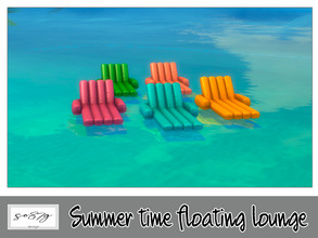 Sims 4 — Summer time floating lounge by so87g — cost: 70$, 5 colors, you can find it in entertainment - activity