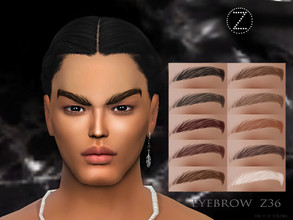 Sims 4 — EYEBROW Z36 by ZENX — -Base Game -All Age -For Female -10 colors -Works with all of skins -Compatible with HQ