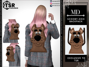 Sims 4 — Scooby-Doo backpack Adult by Mydarling20 — new mesh base game compatible all lods all maps 4 color the texture