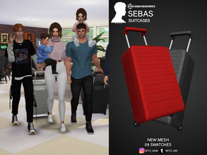 Sims 4 — Sebas (Suitcases ACC) by Beto_ae0 — ACC suitcase, enjoy it - 09 colors - New Mesh - All Lods - All maps Located