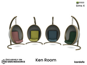 Sims 4 — kardofe_Ken Room_LivingChair by kardofe — Funny hanging armchair, in four colour options