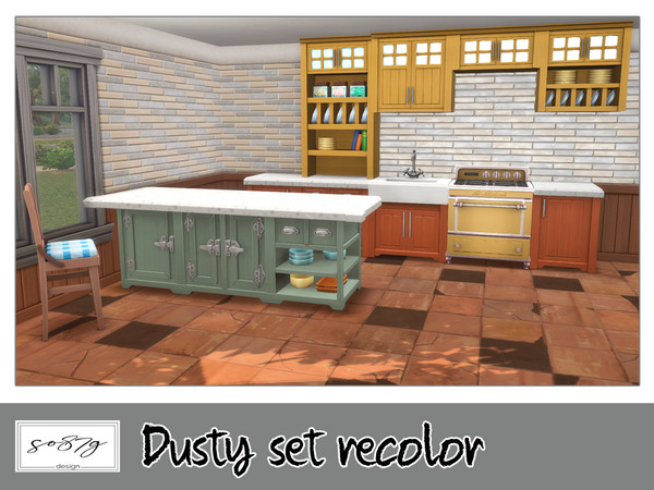 Sims 4 — Dusty kitchen set by so87g — - Dusty barstool: cost: 100$, 5 colors, you can find it in comfort - barstool -
