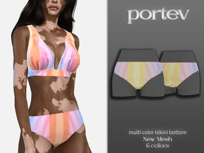 Sims 4 The Sims Resource | Multi Color Bikini Bottom by TSR Creator