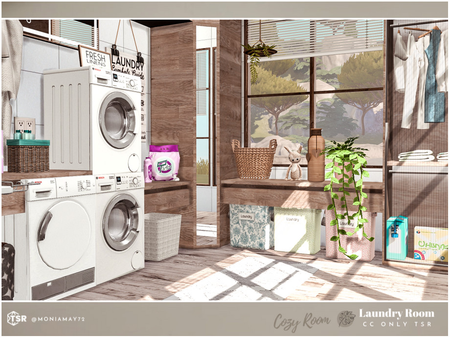 The Sims Resource - Cozy Laundry Room CC only TSR