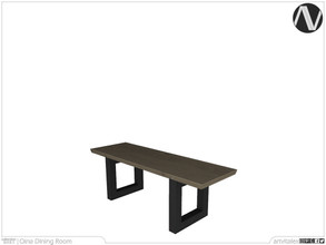 Sims 3 — Qina Bench by ArtVitalex — Dining Room Collection | All rights reserved | Belong to 2022 ArtVitalex@TSR - Custom