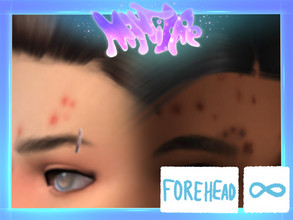 Sims 4 — Acne Overlays - Forehead V1 by ProbablyOatmeal — Give your Sims the chance to be proud of their skin with 45