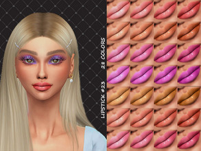 Sims 4 — MELDEANNE - LIPSTICK #23 by MELDEANNE — - CATEGORY: LIPSTICK - SWATCHES: 28 - GENDER: FEMALE