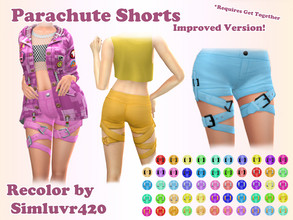 Sims 4 — Parachute Shorts Improved Recolor (Get Together Required) by Simluvr420 — I for one am a huge fan of these
