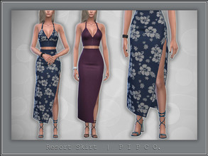 Sims 4 — Resort Skirt. by Pipco — A trendy skirt in 32 swatches. Base Game Compatible New Mesh All Lods HQ Compatible