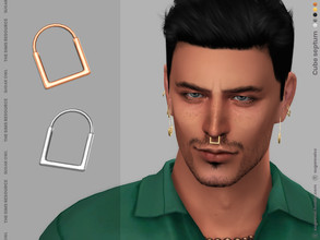 Sims 4 — Cube septum by sugar_owl — Piercing septum ring for male and female sims. Comes in 5 metal swatches: gold,