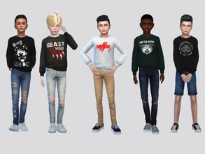 Sims 4 — Alpha Sweaters Boys by McLayneSims — TSR EXCLUSIVE Standalone item 7 Swatches MESH by Me NO RECOLORING Please