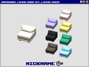Sims 4 — vaporwave living room set_living chair by NICKNAME_sims4 — -vaporwave living room set_loveseat -vaporwave living