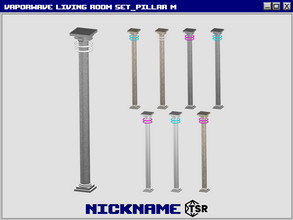 Sims 4 — vaporwave living room set_pillar M by NICKNAME_sims4 — -vaporwave living room set_loveseat -vaporwave living