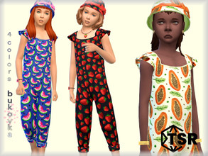 Sims 4 — Jumpsuit  child by bukovka — Jumpsuit for girls, children. Installed standalone. The new mesh is mine, included.