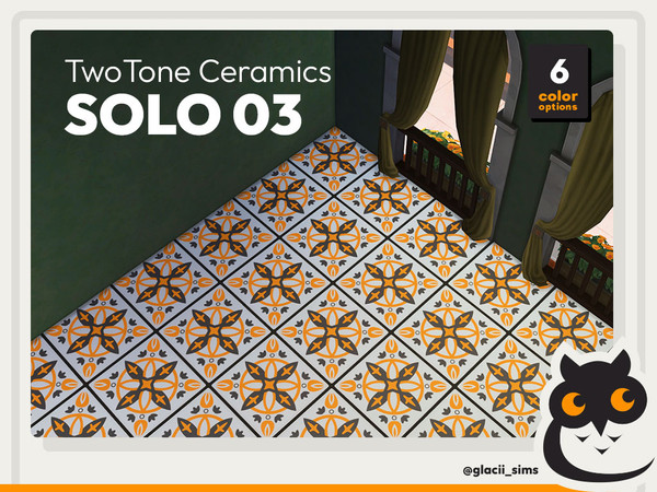 Sims 4 — TwoTone Ceramics Solo 3 by Glacii — Painted ceramics stuck on floor *** Base Game friendly