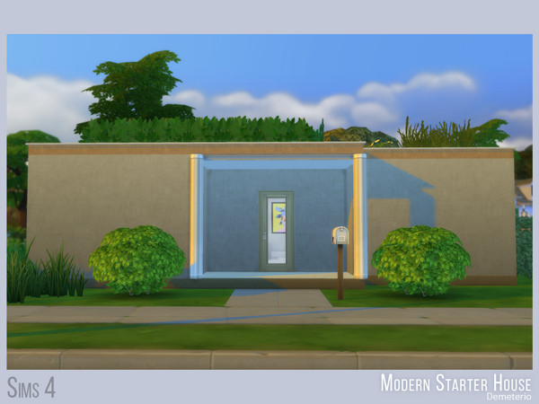 Sims 4 — Modern Starter House - No CC by Demeterio — - Size: 30x20 - Rooms: 2 bedrooms (one smaller for a child maybe,