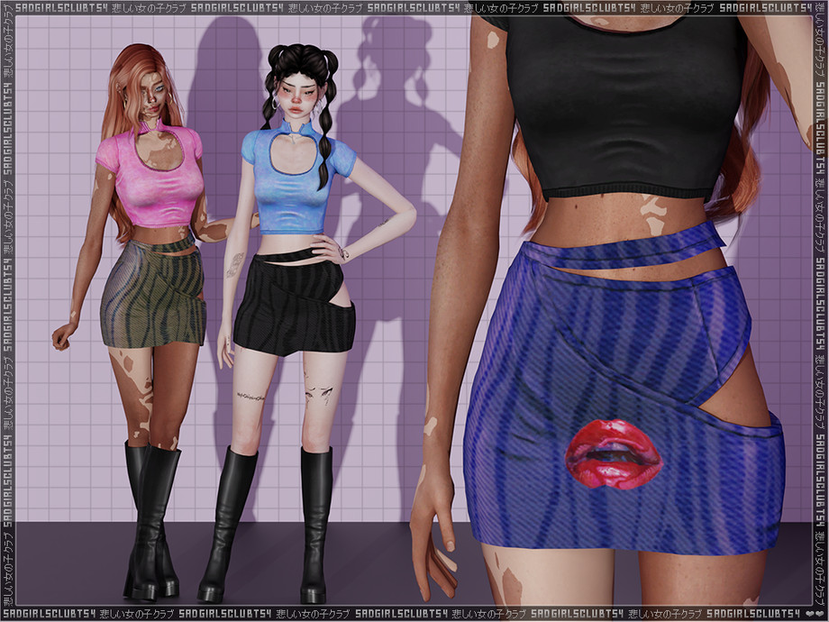 The Sims Resource - [PATREON] graphics cut out skirt