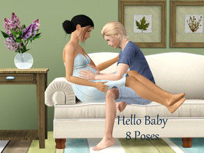 Sims 3 — Hello Baby! by jessesue2 — Sweet poses between two sims, one being pregnant. I've also inlcuded a toddler with a