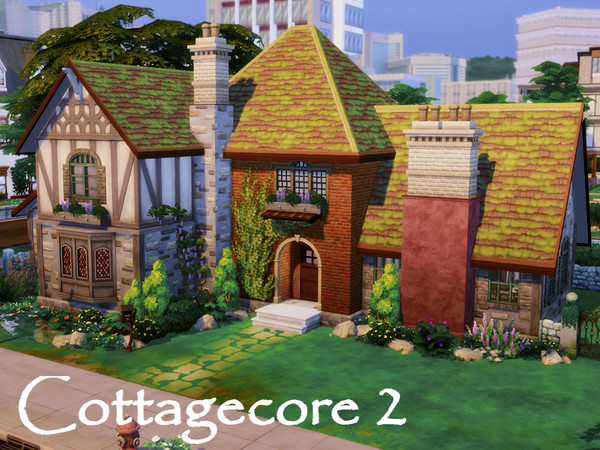Sims 4 — Cottagecore 2 | No CC by GenkaiHaretsu — Cottagecore farm house in english cottage style. 