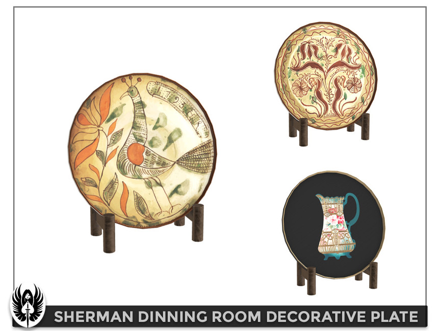 The Sims Resource Sherman Dinning Room Decorative Plate