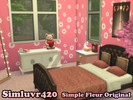 Sims 4 — Simple Fleur Wallpaper Set by Simluvr420 — Feel free to lay back, relax, and fall into this mesmerizing pattern
