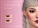 Sims 4 — Obsidian Liner by Eva_Zetta — A cute, chunky eyeliner for your more alt inclined sims. - Comes with 10 swatches