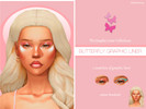 Sims 4 — BUTTERFLY GRAPHIC LINER by LadySimmer94 — PLEASE READ CREATOR NOTES BEFORE COMMENTING BGC 2 swatches Custom