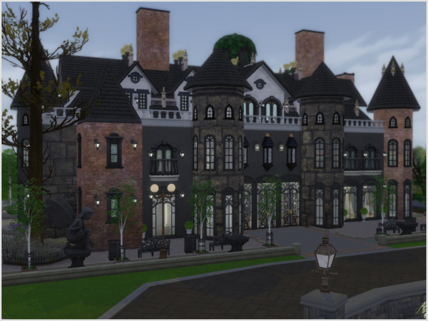 Sims 4 — Queen of Night by ayasis — Angels on the left, demons on the right. A little scary but awe-inspiring. Here is