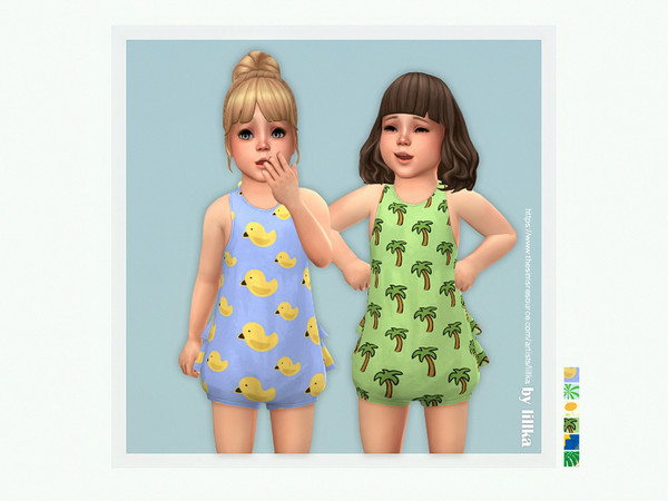 Sims 4 — Penny Romper [NEEDS TODDLER STUFF] by lillka — [NEEDS TODDLER STUFF] 6 swatches Custom thumbnail