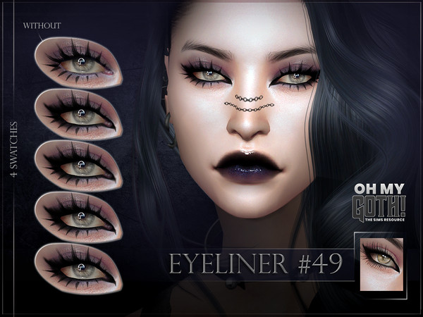 The Sims Resource - Oh My Goth - Eyeliner 49