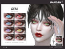 Sims 4 — GEM Eyes N1 by DANDAN-owo — Facepaint category *63 swatches *all genders *all ages *Base Game and HQ Mod