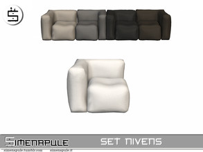 Sims 4 — Set Nivens - Modular Sofa Corner by Simenapule — Set Nivens - Modular Sofa Corner. 5 colors.