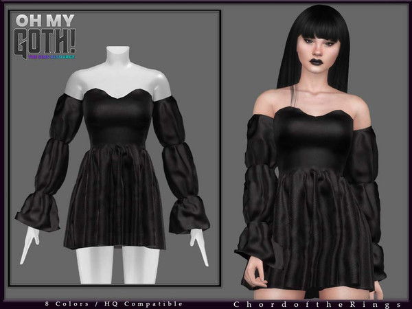 The Sims Resource - Oh My Goth ChordoftheRings Gothic Dress