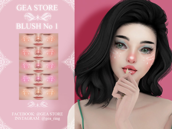 Sims 4 — Blush No1 by Gea_Store — 5 Colors Swatch BGC HQ Blush Category Dont reclaim this as yours and dont re-update