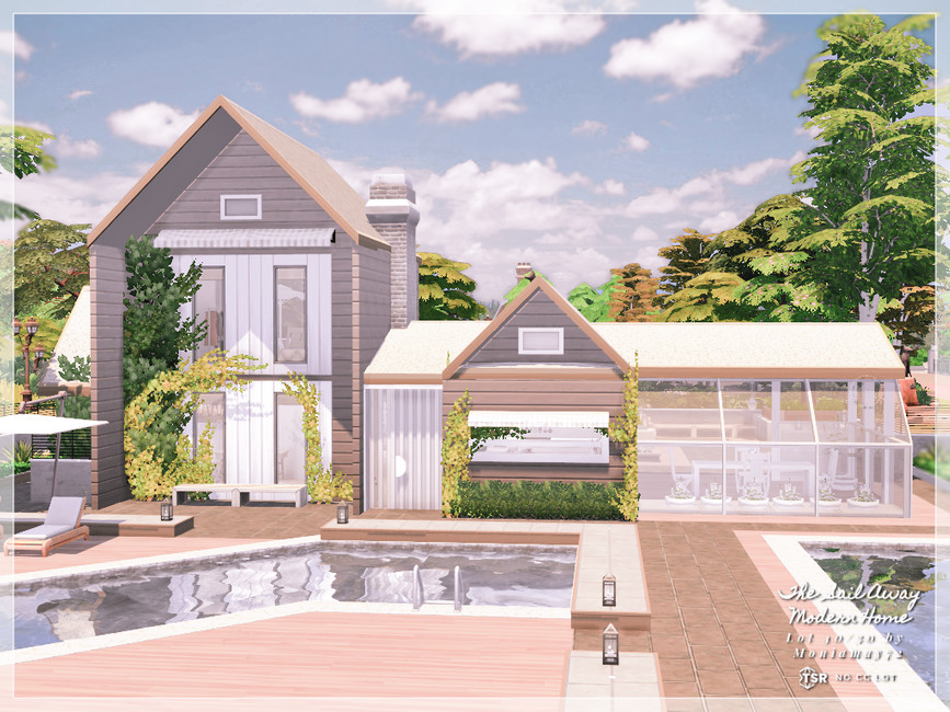 The Sims Resource - The Sail Away Modern Home No CC Lot