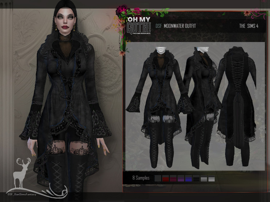 The Sims Resource - OH MY GOTH_ MOONWATER OUTFIT