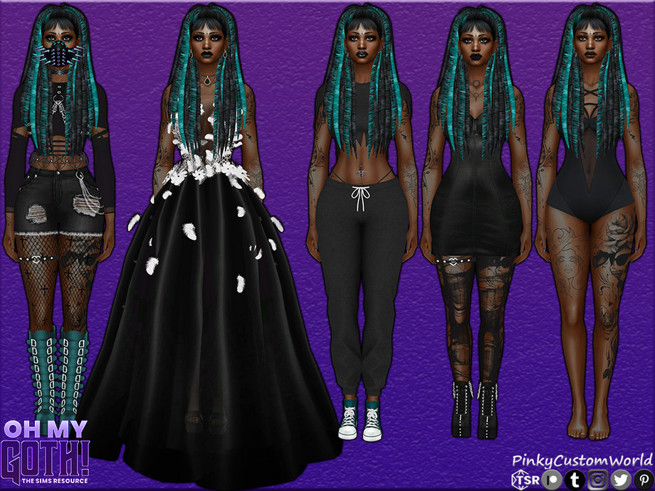 The Sims Resource - Oh My Goth - Naenia Blaise (TSR CC only)