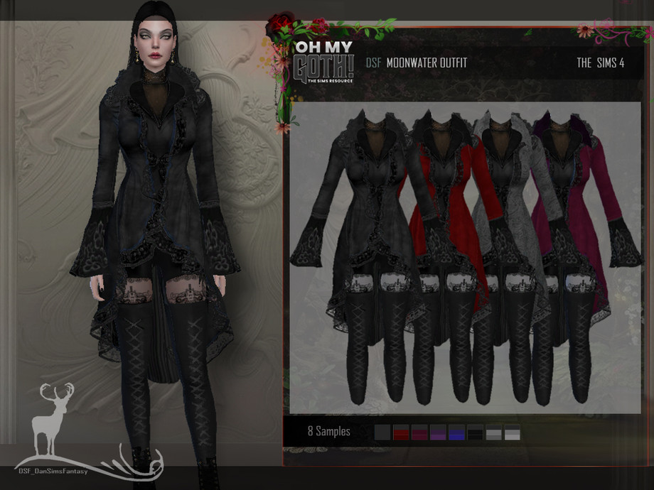 The Sims Resource - OH MY GOTH_ MOONWATER OUTFIT