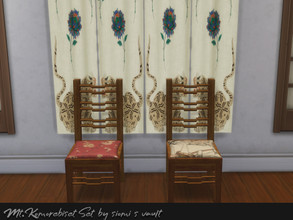 Sims 4 — Mt.Komorebi set Chairs by siomisvault — If you have the table you need the chairs! 4 swatches. Thank you for the