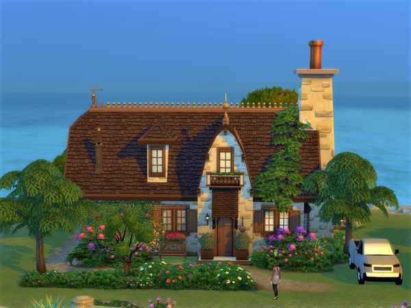 Sims 4 — Rustic Cottage no cc by sgK452 — Tartosa lot 20x20 Rustic and welcoming house, music, painting gardening so much