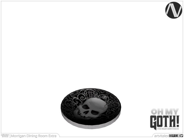 Sims 4 — Oh My Goth! | Morrigan Plates by ArtVitalex — Dining Room Collection | All rights reserved | Belong to 2022