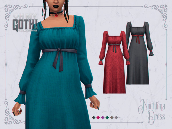 The Sims Resource - Oh My Goth - Nocturna Dress
