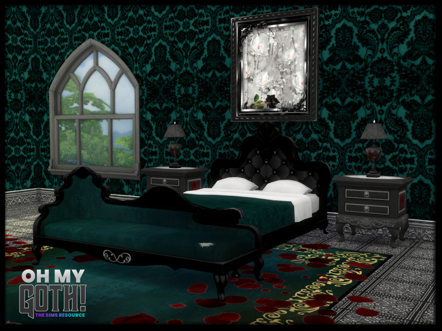 The Sims Resource - Oh My Goth Opulent Bedroom