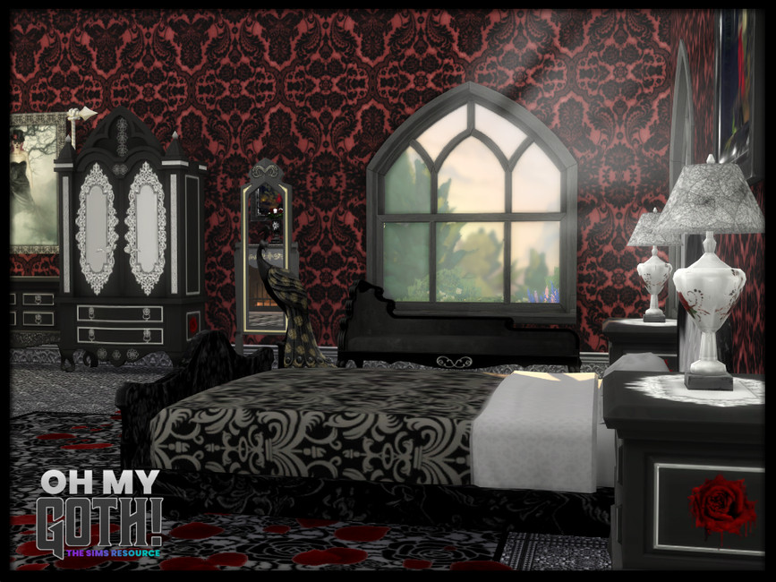 The Sims Resource - Oh My Goth Opulent Bedroom