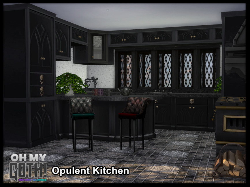 The Sims Resource Oh My Goth Opulent Kitchen